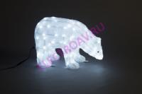 IMD-PBEAR-03 Медведь 3D белый, 752 led, H40см,W55см, 24V, мощность 30W, 1шт/кор.