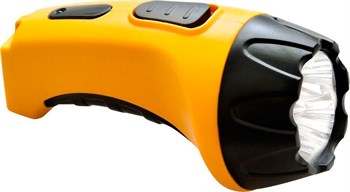Фонарь ручной аккумуляторный, TH2293 4 LED DC желтый 133*67*67мм