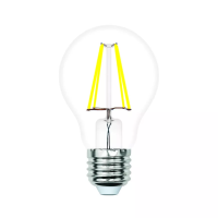 LED-A60-5W/3000K/E27/CL/SLF Лампа светодиодная. Форма "A", прозрачная. Теплый белый свет (3000K). ТМ Volpe