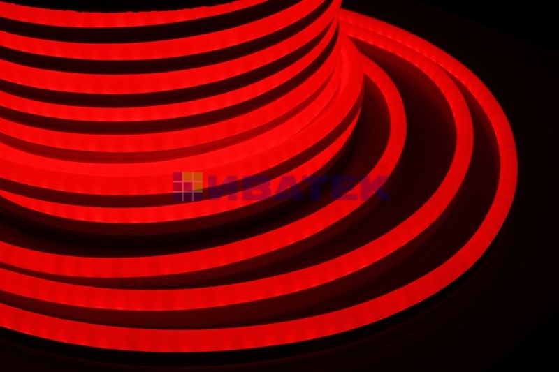 Гибкий неон светодиодный 360, постоянное свечение, красный, 220В, 3,6Вт/м, бухта 50м