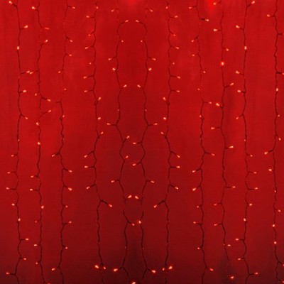 Изображение Гирлянда "Светодиодный Дождь"  2x0,8м, прозрачный провод, 230 В, диоды Красные, 160 LED  интернет магазин Иватек ivatec.ru