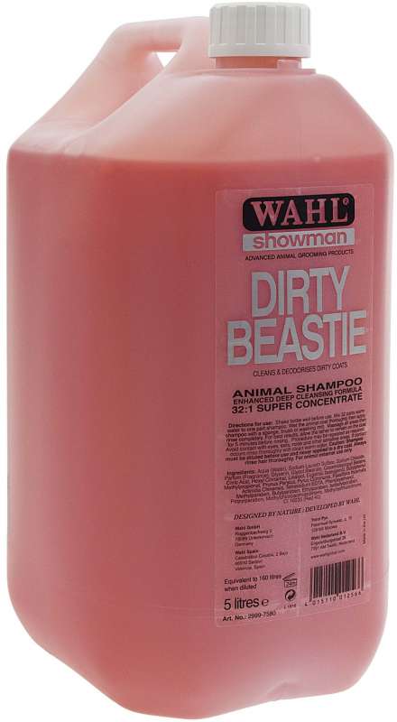Профессиональный концентрированный шампунь для животных Wahl Dirty Beastie Shampoo 5л