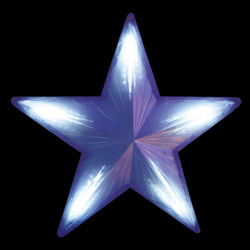 Световая фигура на пластиковом фоне 230V, LT030 "звезда", 70 LED синий, 51*51см, IP20
