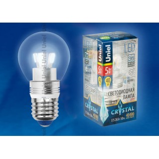 LED-G45P-5W/NW/E27/CL ALC02SL Лампа светодиодная пятилепестковая. Форма "шар", прозрачная колба. Материал корпуса алюминий. Цвет свечения белый. Серия