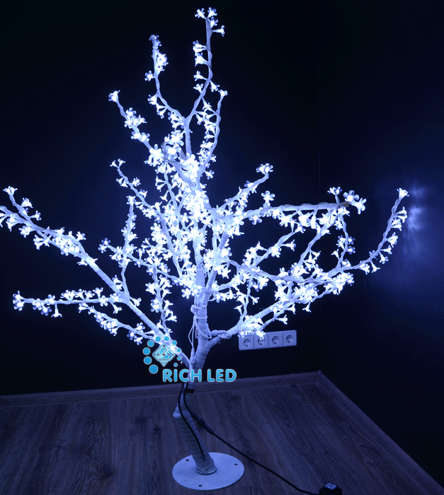 Светодиодное дерево Сакура 1,5х1,3м, белый, 480LED, 24В, фиксинг, IP65 (RL-TRC24-150*130-480-W/W)