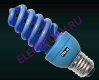 Энергосберегающая лампа Flesi Spiral Color 15W 220V E27 Blue 124x45, синий, HS15B04E27 ( 100шт/кор)