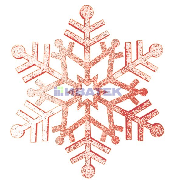 Изображение Елочная фигура "Снежинка резная", 81 см, цвет красный  интернет магазин Иватек ivatec.ru