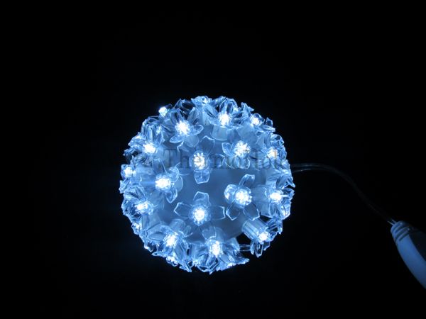 Шар светодиодный 220V, диаметр 12 см, 50 светодиодов, цвет Белый
