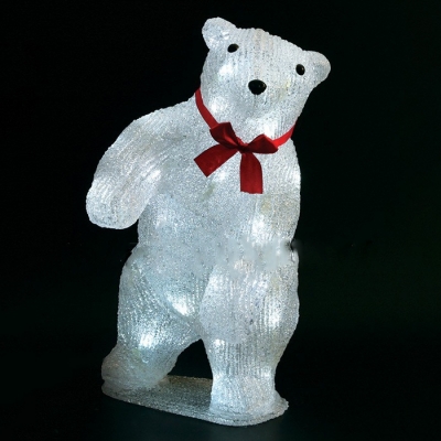 14-053, Светодиодная фигура "Медведь" 36 см, 40 led, 220/24V., белый