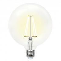 LED-G125-15W/4000K/E27/CL PLS02WH Лампа светодиодная. Форма "шар", прозрачная. Серия Sky. Белый свет (4000K). Картон. ТМ Uniel.