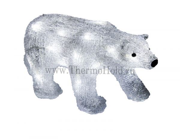 Акриловая светодиодная фигура "Медведь" 34,5х12х17 см, 4,5 В, 3 батарейки AA (не входят в комплект),