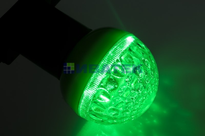 Лампа-шар для новогодней гирлянды "Белт-лайт"  DIA 50 9 LED е27  Зеленая   Neon-Night