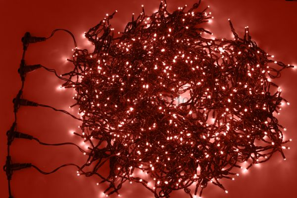 Гирлянда новогодняя "LED ClipLight" 24V, 5 нитей по 20 метров, Красный  Neon-Night
