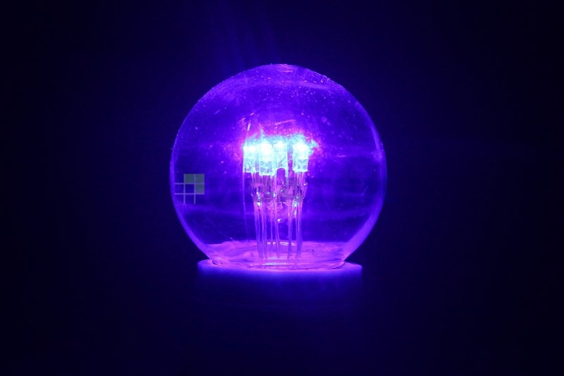 Лампа для новогодней гирлянды "Белт-лайт" шар LED е27 DIA 45, 6 синих светодиодов, эффект лампы нака