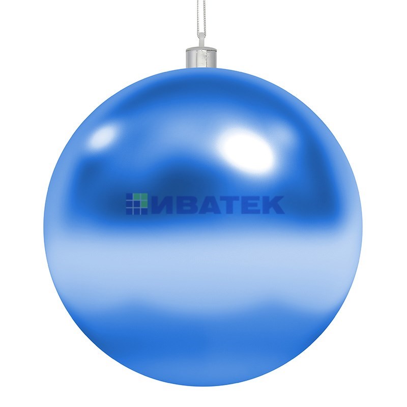 Изображение Елочная фигура "Шар", 15 см, цвет синий  интернет магазин Иватек ivatec.ru