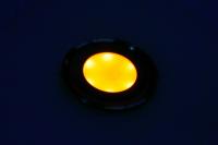 SC-B101B  Yellow  круглый LED floor light  корпус из нержавеющей стали, желтый свет, 58*H9mm, 0.5W, DC12V, IP67, кабель 1м с "папа" разъемом, 100шт/ко