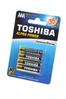 Элемент питания  TOSHIBA ALPHA POWER LR03GCH BP-4 SS LR03 BL4, арт. 16702