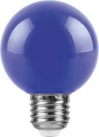 Лампа светодиодная декоративная (для гирлянд), LB-371 (3W) 230V E27 синий для белт лайта G60