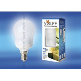 CFL-G 45 220-240V 11W E14 4000K Лампа энергосберегающая VOLPE. Картонная упаковка.