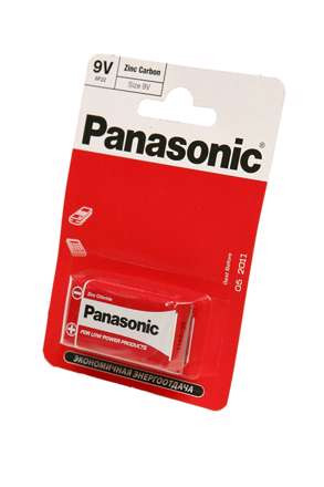 Изображение Батарея Panasonic Zinc Carbon 6F22RZ/1BP R6F22RZ BL1 арт.07541 (1 шт.)  интернет магазин Иватек ivatec.ru