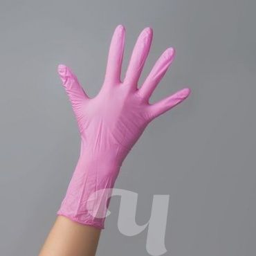 Перчатки Nitrile Нитрил Розовый L, 100 шт/упк , арт.603-239