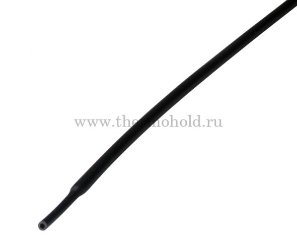 Термоусаживаемая трубка REXANT 1,0/0,5 мм, черная, упаковка 50 шт. по 1 м
