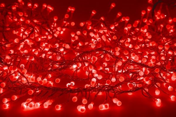 Гирлянда новогодняя "Мишура LED"  6 м  576 диодов, цвет красный