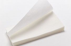 Бумажные полотенца Евро стандарт Бумага Белый 22х24 см, 200 шт/упк Z-сложения, арт.01-445