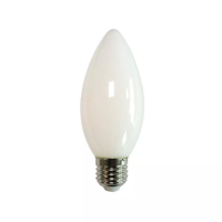 LED-C35-6W/4000K/E27/FR/SLF Лампа светодиодная. Форма "свеча", матовая. Белый свет (4000K). ТМ Volpe