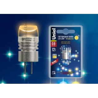 LED-JC-12/0,8W/YELLOW/G4 Лампа светодиодная. Упаковка блистер