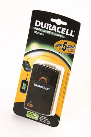 Изображение Универсальный внешний аккумулятор DURACELL Portable USB Charger 1800мАч BL1 арт.10738 (1 шт.)  интернет магазин Иватек ivatec.ru