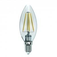 LED-C35-13W/3000K/E14/CL PLS02WH Лампа светодиодная. Форма "свеча", прозрачная. Серия Sky. Теплый белый свет (3000К). Картон. ТМ Uniel.