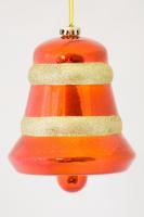 Елочнаяигрушка Объемный колокольчик глянцевый 150 мм Оранжевый