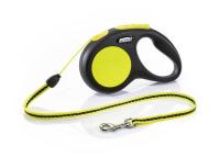 Поводок-рулетка Flexi New Neon cord S 5m 12kg yellow