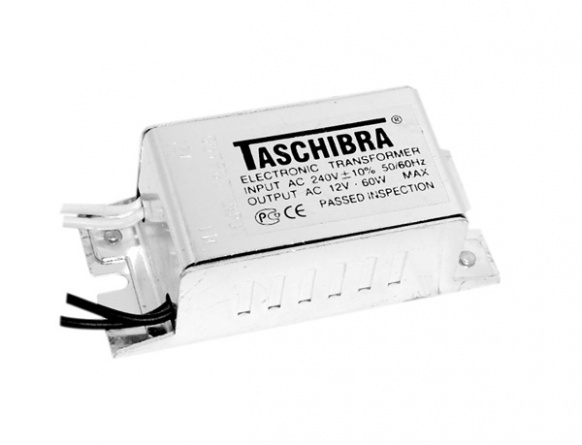 Трансформатор электронный понижающий, (TASCHIBRA)  60W 80*28*34мм/ TRA25