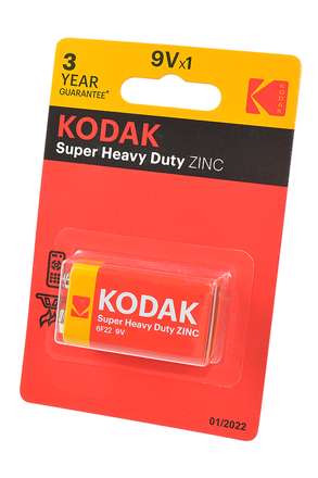 Изображение Батарея Kodak Super Heavy Duty ZINC 6F22 BL1 арт.12237 (10 шт.)  интернет магазин Иватек ivatec.ru