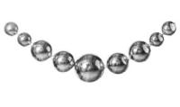 Елочное украшение Бусы из шаров 1300мм цвет Серебро