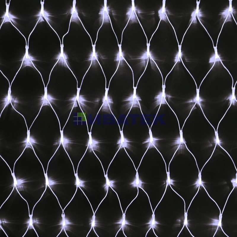 Гирлянда "Сеть" 2х1,5м, свечение с динамикой, прозрачный ПВХ, 288 LED, 230 В, цвет: Белый