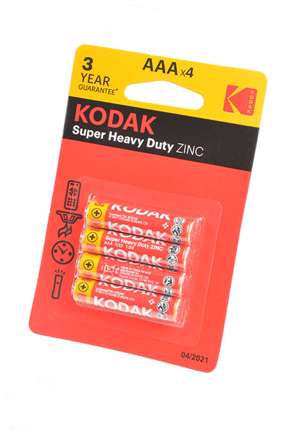 Изображение Элемент питания Kodak Super Heavy Duty ZINC R03 BL4 арт.12509  интернет магазин Иватек ivatec.ru