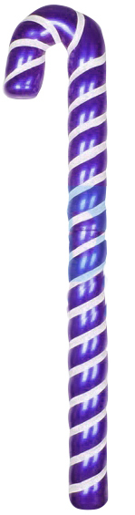 Елочная фигура "Карамельная палочка" 121 см, цвет фиолетовый/белый