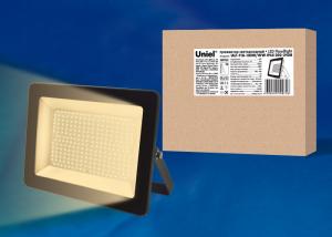 ULF-F18-100W/WW IP65 200-240В BLACK Прожектор светодиодный. Теплый белый свет (3000K). Корпус черный. TM Uniel.