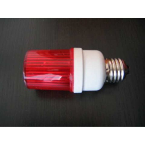 LED лампа-вспышка красная E-27, 21 светодиод повышенной яркости, 220V  G-LEDJS07R (FS-001226)