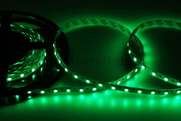 LED лента открытая, 10мм, IP23, SMD 5050, 60 LED/m, 12V, зеленая, упаковка 5 м