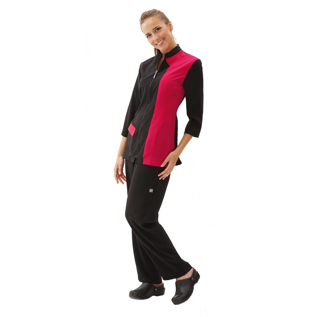 Рубашка с рукавом 3/4, цвет черный/фуксия Artero Workshirt New Mila Fucsia Black, M (арт. W577)