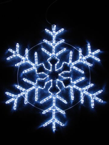 Фигура световая "Снежинка" цвет Белый, размер 95*95 см,  мерцающая  Neon-Night