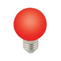 LED-G60-3W/RED/E27/FR/С Лампа декоративная светодиодная. Форма "шар", матовая. Цвет красный. Картон. ТМ Volpe.