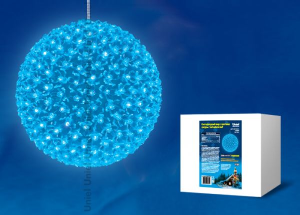 Шар светодиодная новогодняя фигура . ULD-H2727-300/DTA LIGHT BLUE