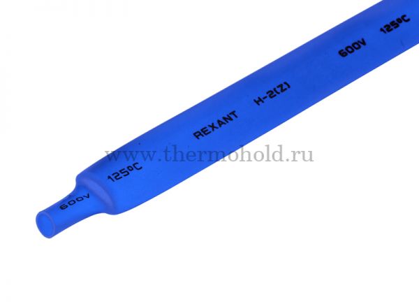 Термоусаживаемая трубка REXANT 12,0/6,0 мм, синяя, упаковка 50 шт. по 1 м