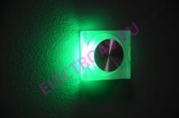 FL55SH-SP  GREEN (С ДРАЙВЕРМ В КОМПЛЕКТЕ) Светодиодный квадратный светильник, встраиваемый в стену,  зеленый оттенок, 1*1W CREE XP-E, 220V/1W, 50-60Hz