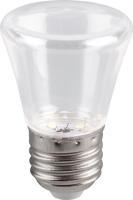 Лампа светодиодная декоративная (для гирлянд), LB-372 (1W) 230V E27 6400K для белт лайта С45 колокольчик прозрачный